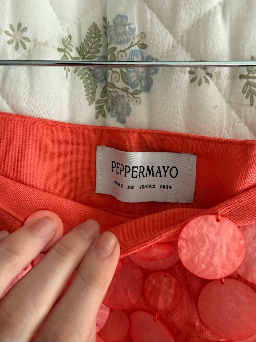 Peppermayo Coral Sequin Mini Skirt - Picture 4 of 4